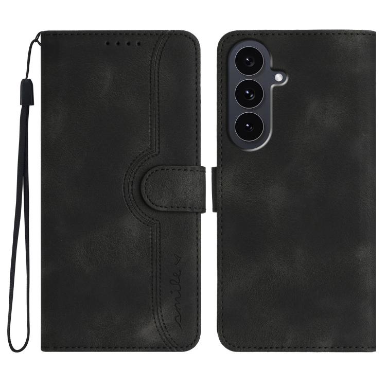 Custodia per telefono in pelle con motivo a cuore, For Samsung Galaxy S25 FE 5G, For Samsung Galaxy S25 5G, For Samsung Galaxy S25+ 5G, For Samsung Galaxy S25 Ultra 5G
