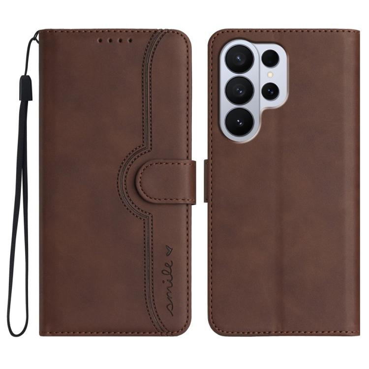 Custodia per telefono in pelle con motivo a cuore, For Galaxy S26 FE 5G, For Samsung Galaxy S26 Edge 5G, For Samsung Galaxy S26 Ultra 5G, For Samsung Galaxy S26 5G