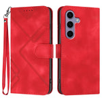 Custodia per telefono in pelle con motivo a linee, For Samsung Galaxy S25 FE 5G, For Samsung Galaxy S25 5G, For Samsung Galaxy S25+ 5G, For Samsung Galaxy S25 Ultra 5G