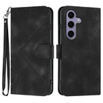 Custodia per telefono in pelle con motivo a linee, For Samsung Galaxy S25 FE 5G, For Samsung Galaxy S25 5G, For Samsung Galaxy S25+ 5G, For Samsung Galaxy S25 Ultra 5G