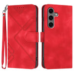 Custodia per telefono in pelle con motivo a linee, For Samsung Galaxy S25 FE 5G, For Samsung Galaxy S25 5G, For Samsung Galaxy S25+ 5G, For Samsung Galaxy S25 Ultra 5G