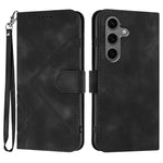 Custodia per telefono in pelle con motivo a linee, For Samsung Galaxy S25 FE 5G, For Samsung Galaxy S25 5G, For Samsung Galaxy S25+ 5G, For Samsung Galaxy S25 Ultra 5G