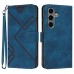 Custodia per telefono in pelle con motivo a linee, For Samsung Galaxy S25 FE 5G, For Samsung Galaxy S25 5G, For Samsung Galaxy S25+ 5G, For Samsung Galaxy S25 Ultra 5G