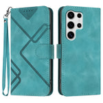 Custodia per telefono in pelle con motivo a linee, For Samsung Galaxy S25 FE 5G, For Samsung Galaxy S25 5G, For Samsung Galaxy S25+ 5G, For Samsung Galaxy S25 Ultra 5G