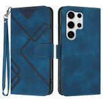 Custodia per telefono in pelle con motivo a linee, For Samsung Galaxy S25 FE 5G, For Samsung Galaxy S25 5G, For Samsung Galaxy S25+ 5G, For Samsung Galaxy S25 Ultra 5G
