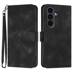 Custodia per telefono in pelle con motivo a linee, For Samsung Galaxy S25 FE 5G, For Samsung Galaxy S25 5G, For Samsung Galaxy S25+ 5G, For Samsung Galaxy S25 Ultra 5G