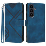 Custodia per telefono in pelle con motivo a linee, For Samsung Galaxy S25 FE 5G, For Samsung Galaxy S25 5G, For Samsung Galaxy S25+ 5G, For Samsung Galaxy S25 Ultra 5G