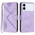 Custodia per telefono in pelle con motivo a linee, For Galaxy S26 FE 5G, For Samsung Galaxy S26 Edge 5G, For Samsung Galaxy S26 Ultra 5G, For Samsung Galaxy S26 5G