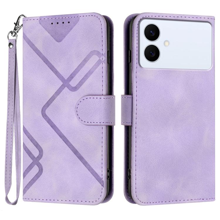 Custodia per telefono in pelle con motivo a linee, For Galaxy S26 FE 5G, For Samsung Galaxy S26 Edge 5G, For Samsung Galaxy S26 Ultra 5G, For Samsung Galaxy S26 5G