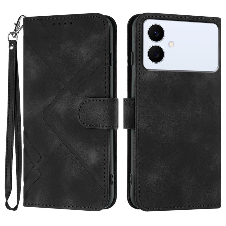 Custodia per telefono in pelle con motivo a linee, For Galaxy S26 FE 5G, For Samsung Galaxy S26 Edge 5G, For Samsung Galaxy S26 Ultra 5G, For Samsung Galaxy S26 5G
