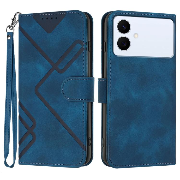 Custodia per telefono in pelle con motivo a linee, For Galaxy S26 FE 5G, For Samsung Galaxy S26 Edge 5G, For Samsung Galaxy S26 Ultra 5G, For Samsung Galaxy S26 5G
