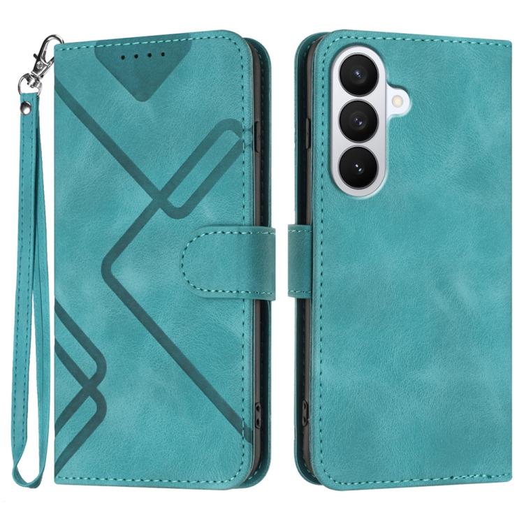 Custodia per telefono in pelle con motivo a linee, For Galaxy S26 FE 5G, For Samsung Galaxy S26 Edge 5G, For Samsung Galaxy S26 Ultra 5G, For Samsung Galaxy S26 5G