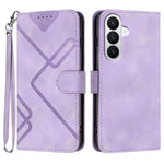 Custodia per telefono in pelle con motivo a linee, For Galaxy S26 FE 5G, For Samsung Galaxy S26 Edge 5G, For Samsung Galaxy S26 Ultra 5G, For Samsung Galaxy S26 5G
