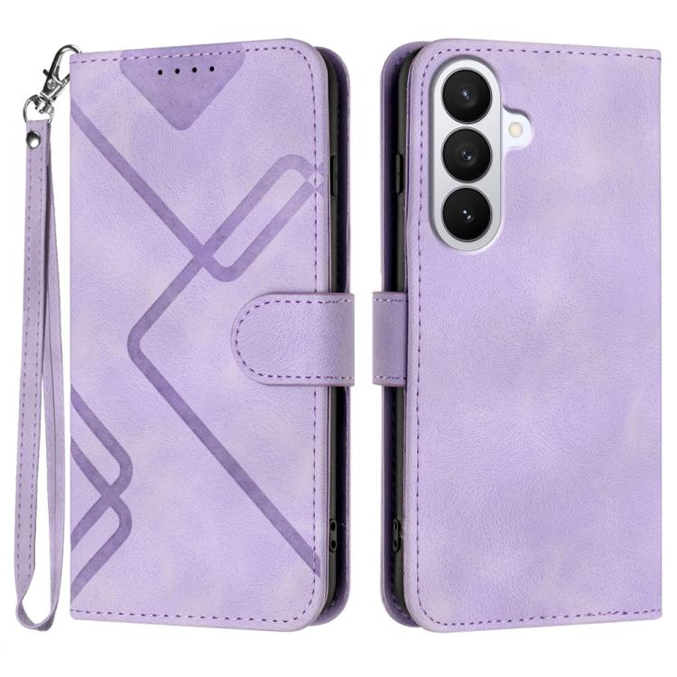 Custodia per telefono in pelle con motivo a linee, For Galaxy S26 FE 5G, For Samsung Galaxy S26 Edge 5G, For Samsung Galaxy S26 Ultra 5G, For Samsung Galaxy S26 5G