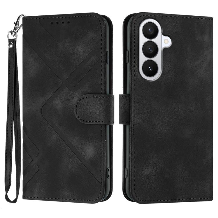 Custodia per telefono in pelle con motivo a linee, For Galaxy S26 FE 5G, For Samsung Galaxy S26 Edge 5G, For Samsung Galaxy S26 Ultra 5G, For Samsung Galaxy S26 5G