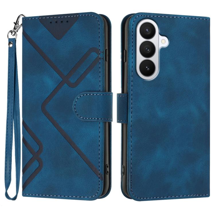 Custodia per telefono in pelle con motivo a linee, For Galaxy S26 FE 5G, For Samsung Galaxy S26 Edge 5G, For Samsung Galaxy S26 Ultra 5G, For Samsung Galaxy S26 5G