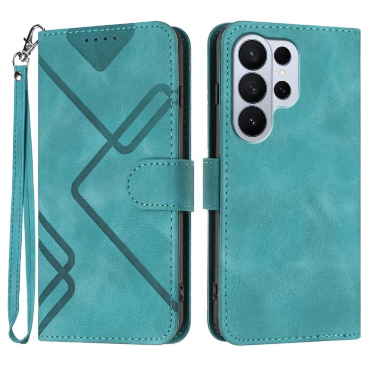 Custodia per telefono in pelle con motivo a linee, For Galaxy S26 FE 5G, For Samsung Galaxy S26 Edge 5G, For Samsung Galaxy S26 Ultra 5G, For Samsung Galaxy S26 5G
