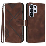 Custodia per telefono in pelle con motivo a linee, For Galaxy S26 FE 5G, For Samsung Galaxy S26 Edge 5G, For Samsung Galaxy S26 Ultra 5G, For Samsung Galaxy S26 5G