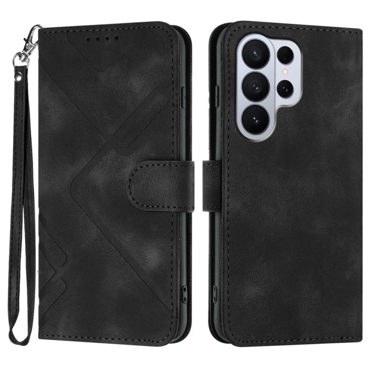 Custodia per telefono in pelle con motivo a linee, For Galaxy S26 FE 5G, For Samsung Galaxy S26 Edge 5G, For Samsung Galaxy S26 Ultra 5G, For Samsung Galaxy S26 5G