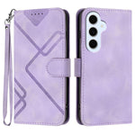 Custodia per telefono in pelle con motivo a linee, For Galaxy S26 FE 5G, For Samsung Galaxy S26 Edge 5G, For Samsung Galaxy S26 Ultra 5G, For Samsung Galaxy S26 5G