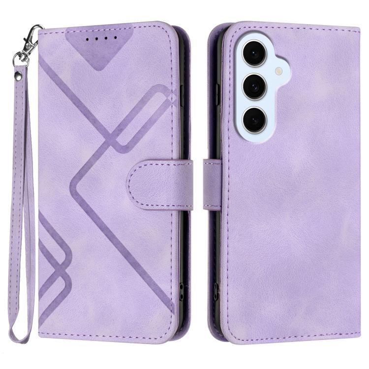 Custodia per telefono in pelle con motivo a linee, For Galaxy S26 FE 5G, For Samsung Galaxy S26 Edge 5G, For Samsung Galaxy S26 Ultra 5G, For Samsung Galaxy S26 5G