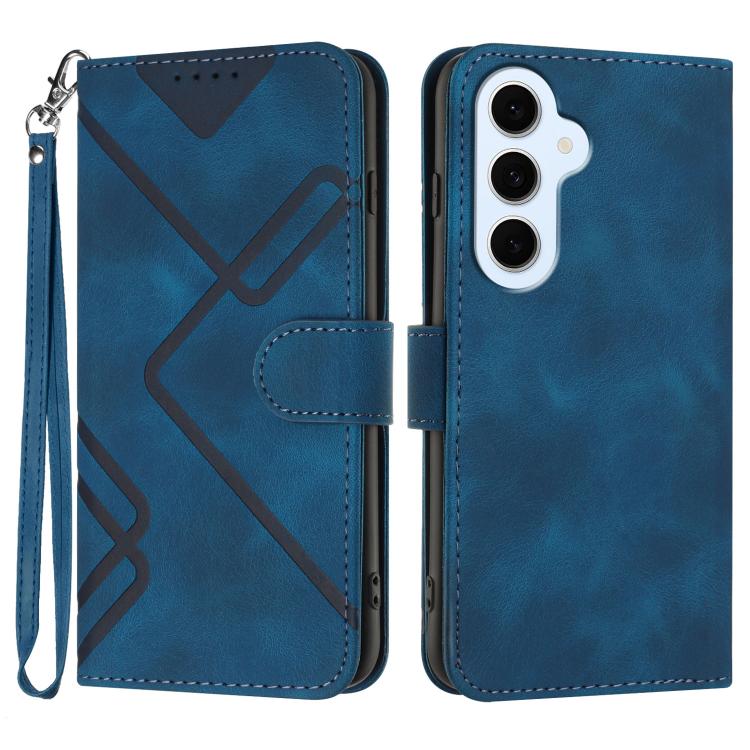 Custodia per telefono in pelle con motivo a linee, For Galaxy S26 FE 5G, For Samsung Galaxy S26 Edge 5G, For Samsung Galaxy S26 Ultra 5G, For Samsung Galaxy S26 5G