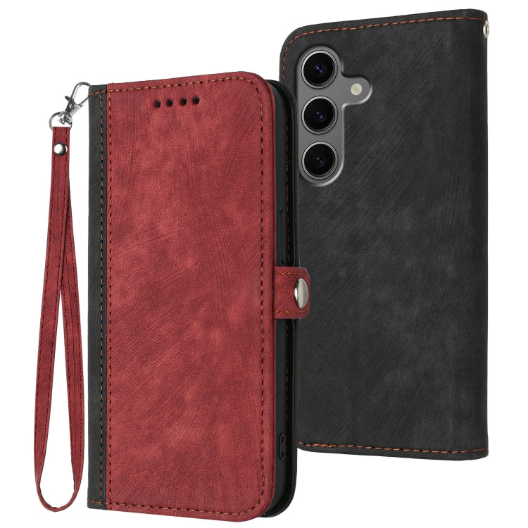 Custodia per telefono in pelle con cinturino a doppia piega e fibbia laterale, For Samsung Galaxy S25 FE 5G, For Samsung Galaxy S25 5G, For Samsung Galaxy S25+ 5G, For Samsung Galaxy S25 Ultra 5G