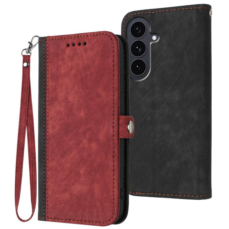 Custodia per telefono in pelle con cinturino a doppia piega e fibbia laterale, For Samsung Galaxy S25 FE 5G, For Samsung Galaxy S25 5G, For Samsung Galaxy S25+ 5G, For Samsung Galaxy S25 Ultra 5G