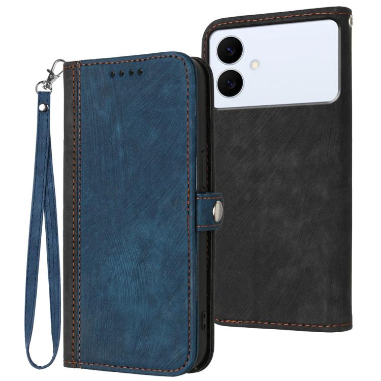 Custodia per telefono in pelle con cinturino a doppia piega e fibbia laterale, For Galaxy S26 FE 5G, For Samsung Galaxy S26 Edge 5G, For Samsung Galaxy S26 Ultra 5G, For Samsung Galaxy S26 5G
