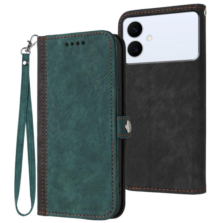 Custodia per telefono in pelle con cinturino a doppia piega e fibbia laterale, For Galaxy S26 FE 5G, For Samsung Galaxy S26 Edge 5G, For Samsung Galaxy S26 Ultra 5G, For Samsung Galaxy S26 5G