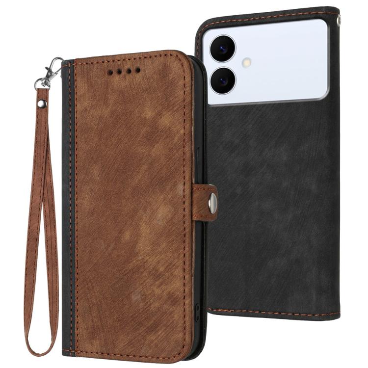 Custodia per telefono in pelle con cinturino a doppia piega e fibbia laterale, For Galaxy S26 FE 5G, For Samsung Galaxy S26 Edge 5G, For Samsung Galaxy S26 Ultra 5G, For Samsung Galaxy S26 5G
