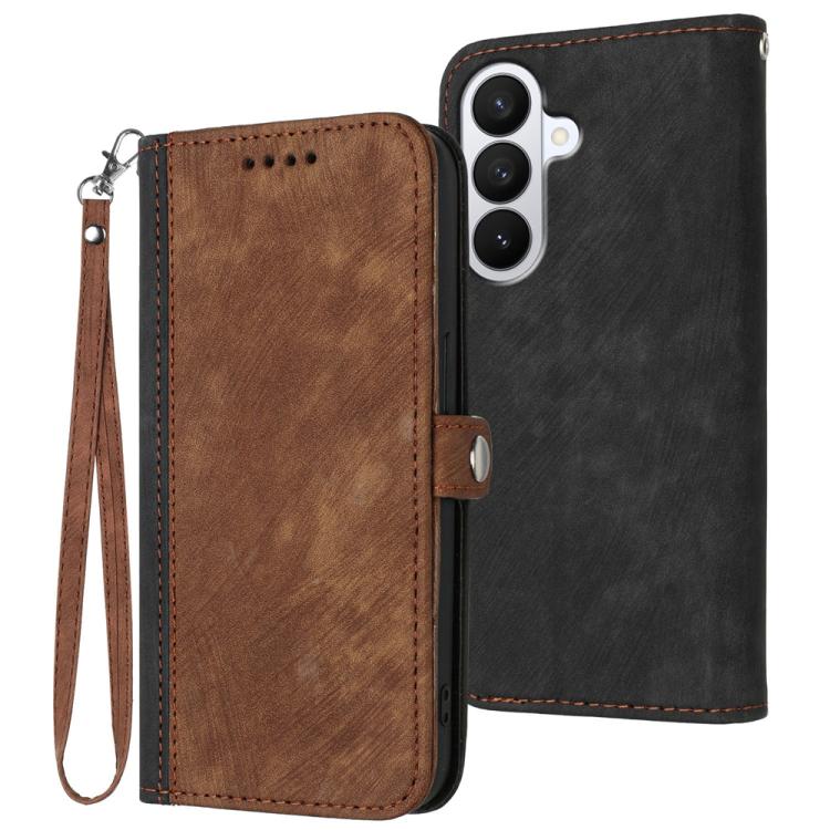 Custodia per telefono in pelle con cinturino a doppia piega e fibbia laterale, For Galaxy S26 FE 5G, For Samsung Galaxy S26 Edge 5G, For Samsung Galaxy S26 Ultra 5G, For Samsung Galaxy S26 5G