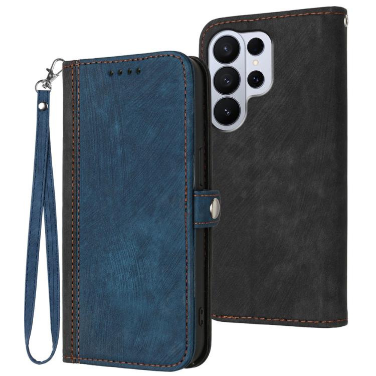 Custodia per telefono in pelle con cinturino a doppia piega e fibbia laterale, For Galaxy S26 FE 5G, For Samsung Galaxy S26 Edge 5G, For Samsung Galaxy S26 Ultra 5G, For Samsung Galaxy S26 5G