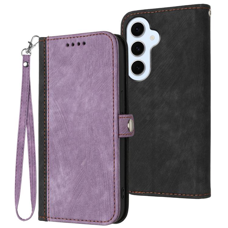 Custodia per telefono in pelle con cinturino a doppia piega e fibbia laterale, For Galaxy S26 FE 5G, For Samsung Galaxy S26 Edge 5G, For Samsung Galaxy S26 Ultra 5G, For Samsung Galaxy S26 5G