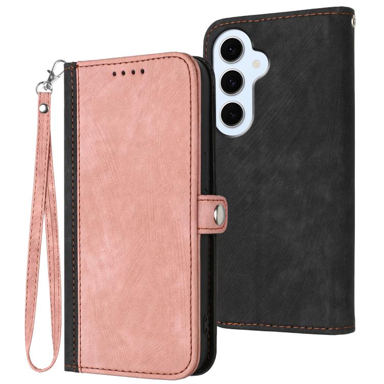 Custodia per telefono in pelle con cinturino a doppia piega e fibbia laterale, For Galaxy S26 FE 5G, For Samsung Galaxy S26 Edge 5G, For Samsung Galaxy S26 Ultra 5G, For Samsung Galaxy S26 5G