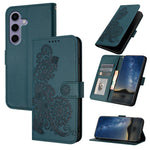 Custodia per telefono in pelle con stampa a fiori di Datura, For Samsung Galaxy S26 5G, For Samsung Galaxy S25 FE 5G, For Samsung Galaxy S25 5G