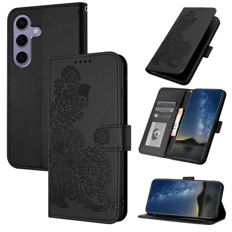 Custodia per telefono in pelle con stampa a fiori di Datura, For Samsung Galaxy S26 5G, For Samsung Galaxy S25 FE 5G, For Samsung Galaxy S25 5G