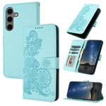 Custodia per telefono in pelle con stampa a fiori di Datura, For Samsung Galaxy S25+ 5G, For Samsung Galaxy S25 Ultra 5G
