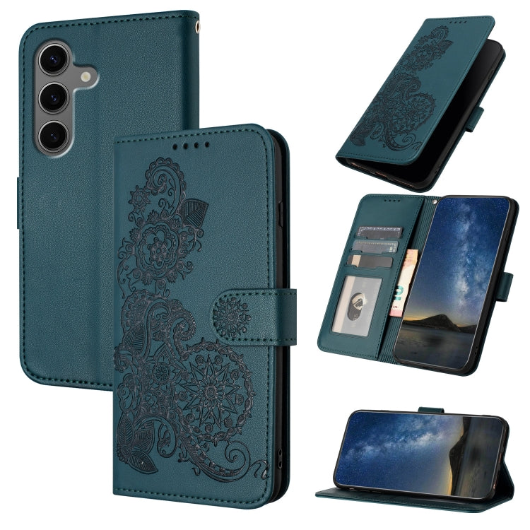 Custodia per telefono in pelle con stampa a fiori di Datura, For Samsung Galaxy S25+ 5G, For Samsung Galaxy S25 Ultra 5G