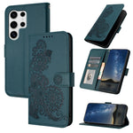 Custodia per telefono in pelle con stampa a fiori di Datura, For Samsung Galaxy S25+ 5G, For Samsung Galaxy S25 Ultra 5G
