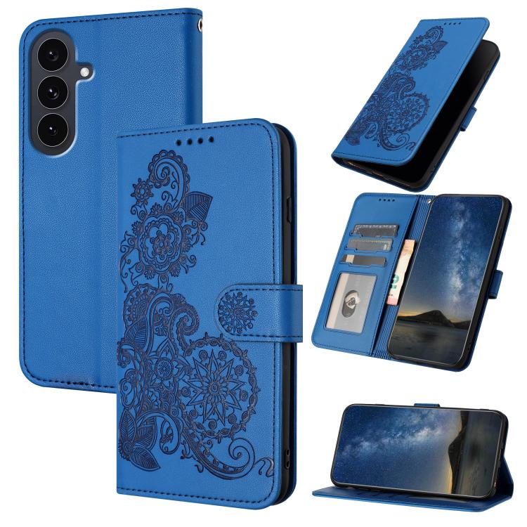 Custodia per telefono in pelle con stampa a fiori di Datura, For Samsung Galaxy S26 5G, For Samsung Galaxy S25 FE 5G, For Samsung Galaxy S25 5G