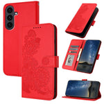 Custodia per telefono in pelle con stampa a fiori di Datura, For Samsung Galaxy S26 5G, For Samsung Galaxy S25 FE 5G, For Samsung Galaxy S25 5G