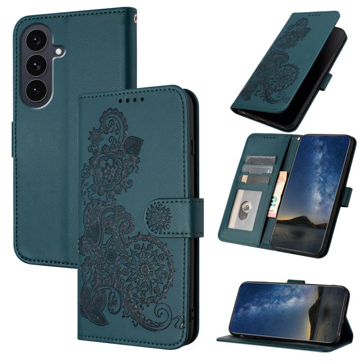 Custodia per telefono in pelle con stampa a fiori di Datura, For Samsung Galaxy S26 5G, For Samsung Galaxy S25 FE 5G, For Samsung Galaxy S25 5G