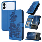 Custodia per telefono in pelle con stampa a fiori di Datura, For Galaxy S26 FE 5G, For Samsung Galaxy S26 Edge 5G, For Samsung Galaxy S26 Ultra 5G
