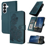 Custodia per telefono in pelle con stampa a fiori di Datura, For Samsung Galaxy S26 5G, For Samsung Galaxy S25 FE 5G, For Samsung Galaxy S25 5G