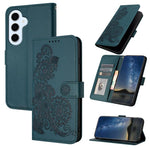 Custodia per telefono in pelle con stampa a fiori di Datura, For Galaxy S26 FE 5G, For Samsung Galaxy S26 Edge 5G, For Samsung Galaxy S26 Ultra 5G