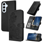 Custodia per telefono in pelle con stampa a fiori di Datura, For Galaxy S26 FE 5G, For Samsung Galaxy S26 Edge 5G, For Samsung Galaxy S26 Ultra 5G