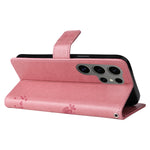 Custodia per telefono in pelle con motivo in rilievo albero e gatto, For Galaxy S25 Ultra 5G