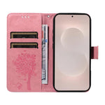 Custodia per telefono in pelle con motivo in rilievo albero e gatto, For Galaxy S26 Edge 5G, For Galaxy S26 Ultra 5G