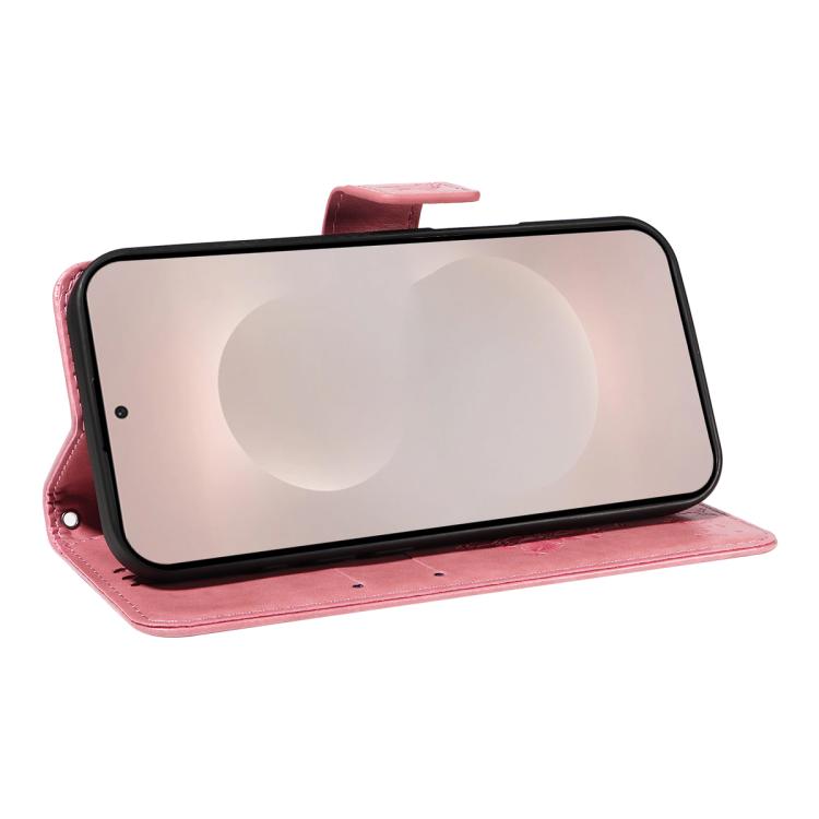 Custodia per telefono in pelle con motivo in rilievo albero e gatto, For Galaxy S26 Edge 5G, For Galaxy S26 Ultra 5G